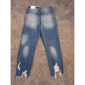 Insane Gene Hi Rise Slim Boyfriend Jeans Distressed‎ Medium Wash Size 11 29W